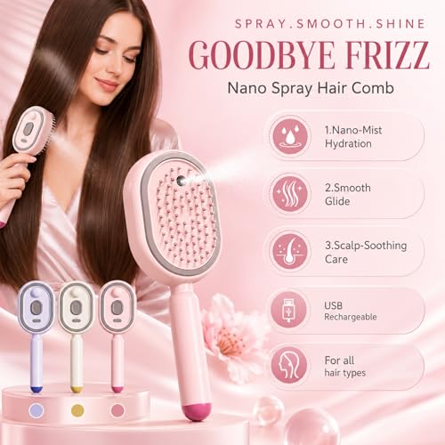 Electric Air Cushion Massage Spray Comb | Anti-Static Hair Brush