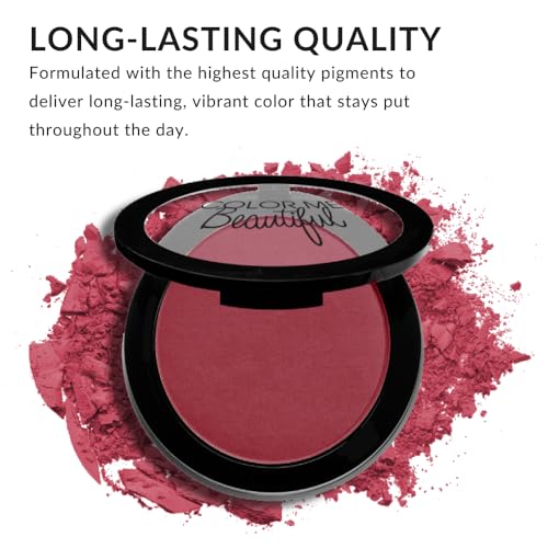 Color Pro Blush by Color Me Beautiful, Pressed Powder Blush with Buildable Coverage, Complexion Enhancing Makeup