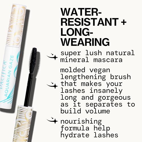 Pacifica Aquarian Gaze Mascara – Abyss Black, Water-Resistant Lengthening
