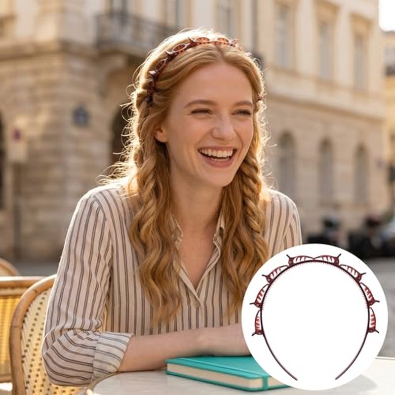 2pc Double Layer Clip Headband Set - Black & Brown