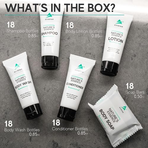 90-Piece Hotel Toiletries Set for Guest Satisfaction - Shampoo, Conditioner, Soap & Lotion
