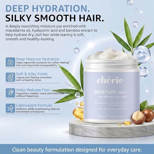Chérie Deep Conditioning Hair Mask - Macadamia Oil & Hyaluronic Acid 16.9oz