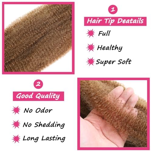 Springy Afro Twist Hair 3 Packs 350# Pre-Separated Marley Twist Braiding Hair Suitable for Damaged Kinky Afro Twist Hair chromatism Synthetic Wrapping Hair for Soft Locs Hair Extensions 18 Inch