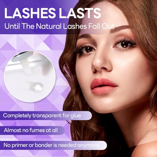 UV Eyelash Extension Glue - 1 Sec Dry, Waterproof, Strong Bond (3ML)
