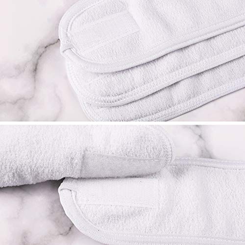 Spa Headband 4-Pack, Stretchy Terry Cloth Hair Wrap
