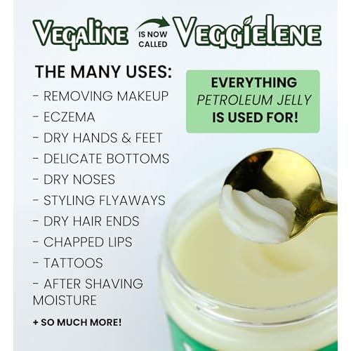 Beesaluxe Veggielene - 100% Natural, Vegan & Hypoallergenic Alternative to Petroleum Jelly - Unpetroleum - Lips, Hands, Baby, Makeup Remover and More (2 Ounce)