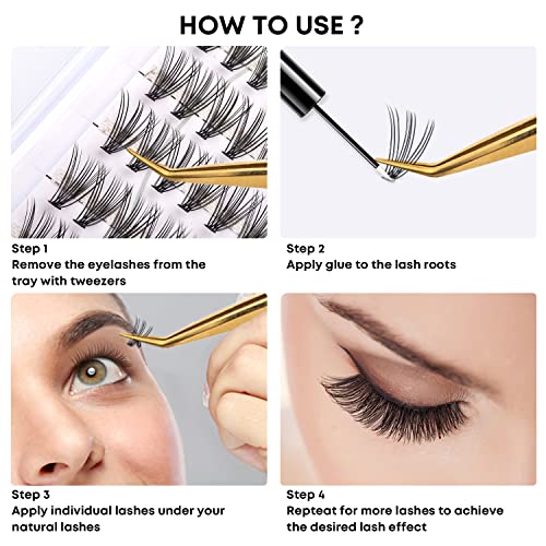 20D Lash Clusters 240 Pcs | 0.07mm C Curl Individual Lashes
