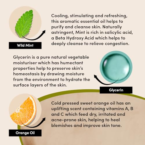 Urban Veda Purifying Exfoliating Face Scrub | Acne Face Wash Scrub with Neem Oil | Oil Cleanser Facial Scrub with Witch Hazel | Tea Tree Oil Face Scrub Exfoliator| Pore Cleaner Facial Polish|4.2 Fl oz