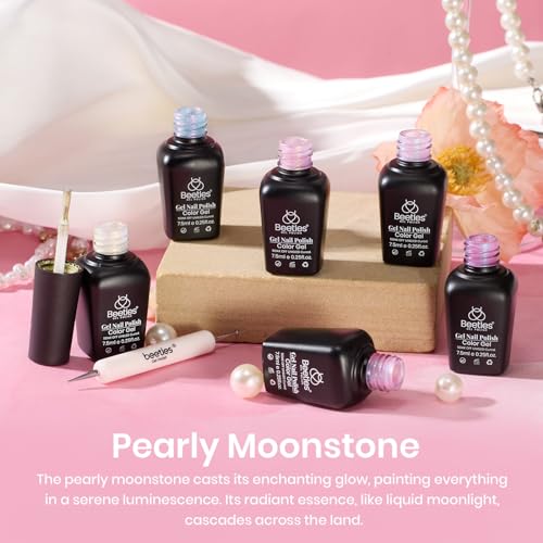 Beetles Pearl Gel Nail Polish Set – 3 Vivid Swirl Colors, Long-Lasting UV/LED Finish