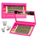 Lash Clusters 72Pcs Cluster Lashes D Curl Cluster Eyelash Extensions Mix10-16mm Individual Eyelashes Clusters Wispy DIY Eyelash Extension Thin Band For Makeup at Home by W(Babe-D-12mm£©