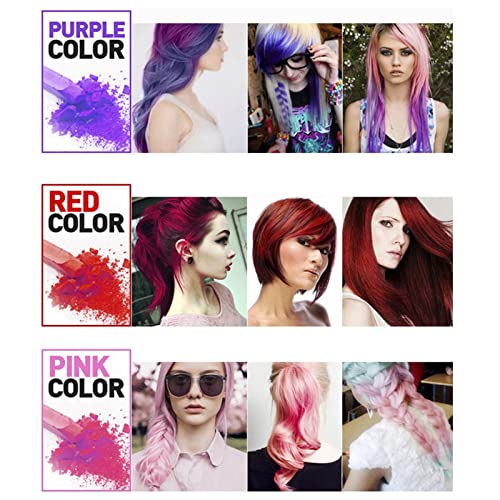 Joyeee 12 Color Washable Hair Chalk - Temporary Hair Dye