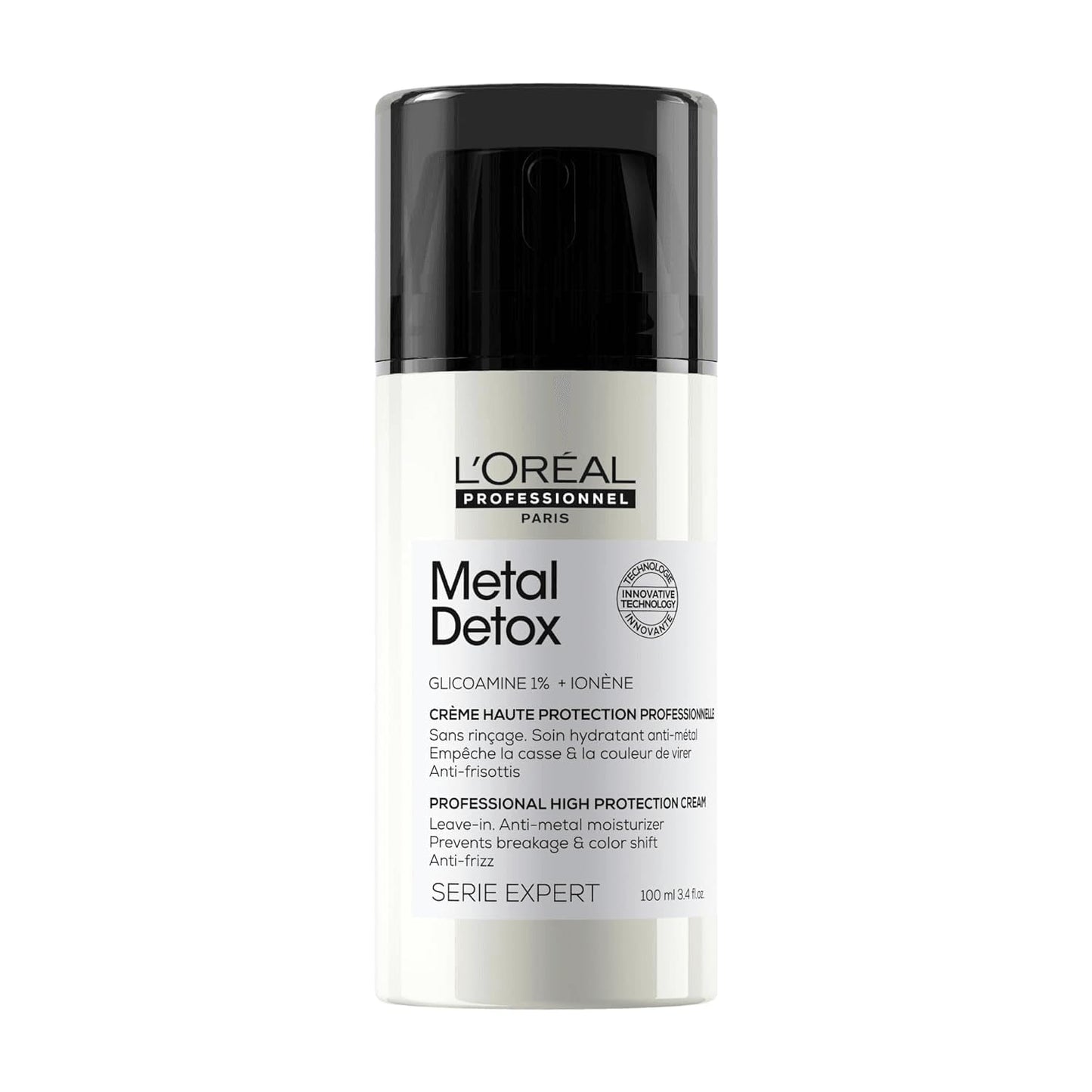 L'Oréal Professionnel Paris Metal Detox Smoothing Cream - Lightweight Styling Leave-In Treatment For All Hair Types, Hydrates and Protects Against Frizz, UV & Metals