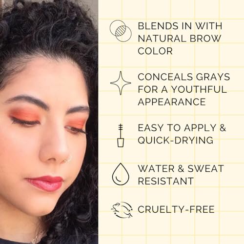 Elizabeth Mott Queen of the Fill Tinted Eyebrow Gel ? Brow Filler, Volumizer & Setter ? Defines, Shapes & Covers Gray Hairs ? Water-Resistant, Long-Lasting ? Cruelty-Free ? Light Medium Brown 4g