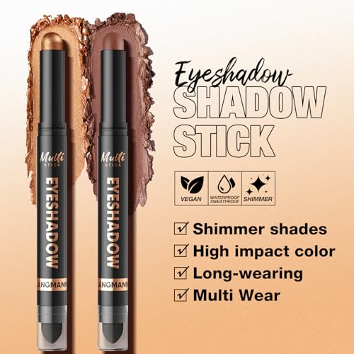 LANGMANNI 4-Color Dual-Ended Cream Eyeshadow Stick Set