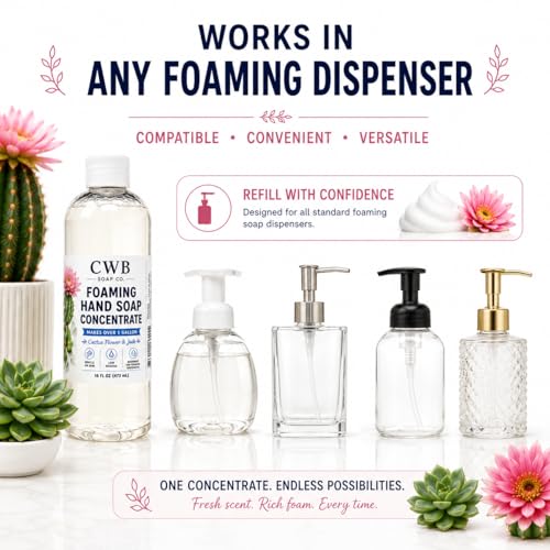 Foaming Hand Soap Concentrate, Cactus Flower & Jade, 16 fl oz