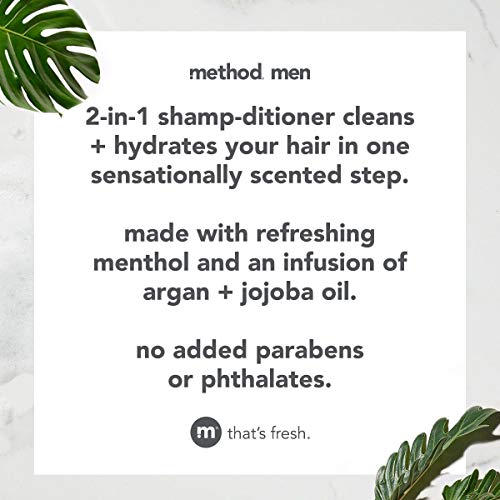 Method Men 2-in-1 Shampoo and Conditioner 14 fl oz, Body Wash 18 fl oz Bundle