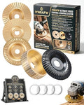 Wood Carving Disc Set for 4" & 4.5" Angle Grinders - Tungsten Carbide