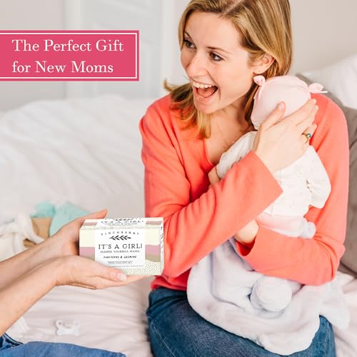 FinchBerry 3-Piece Gift Set - It¡¯s A Girl! Baby Shower Gift, New Mom Care Package, First-Time Mom Gifts, Baby Girl Gift ? Includes Handmade Shea Butter Soap(4.5oz), Bath Soak (20oz) & Hand Cream (1oz)