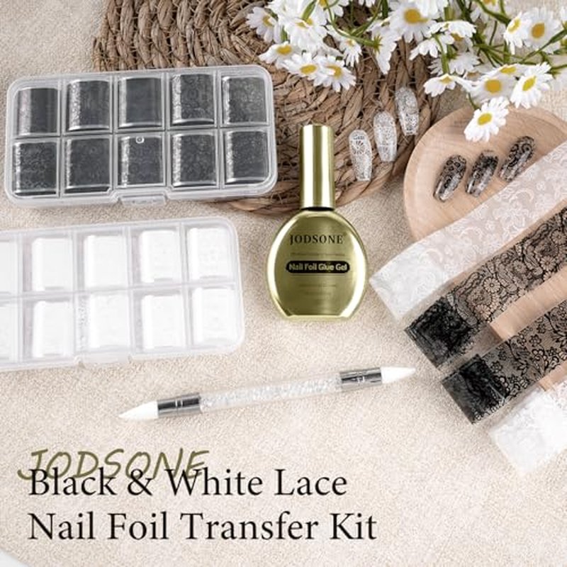 Nail Foil Transfer Kit with 16.5ml Glue & 20 Foil Rolls