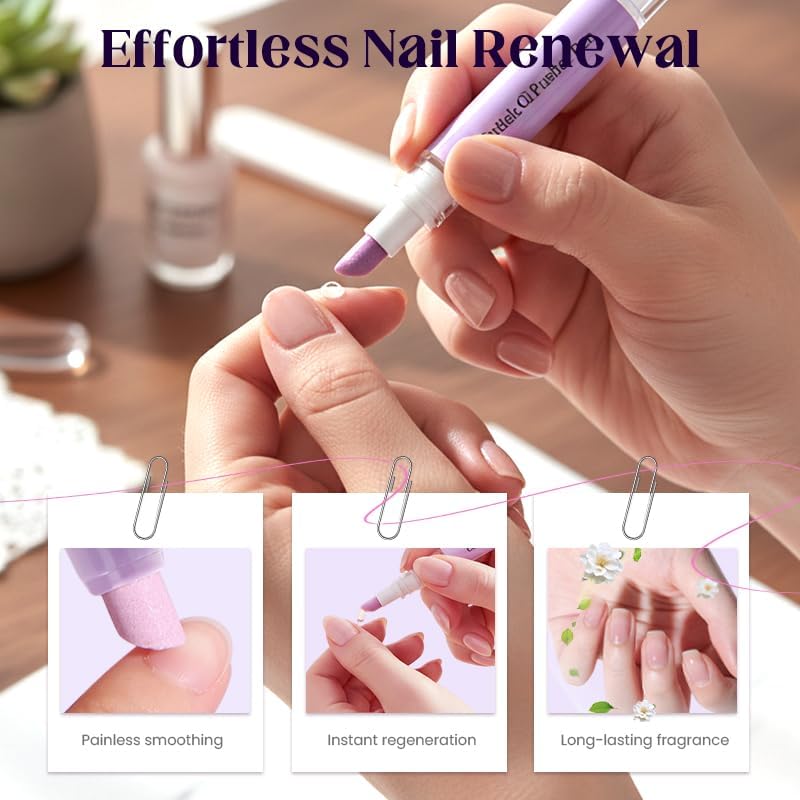 2-in-1 Cuticle Pusher & Oil Pen with Ceramic Tip