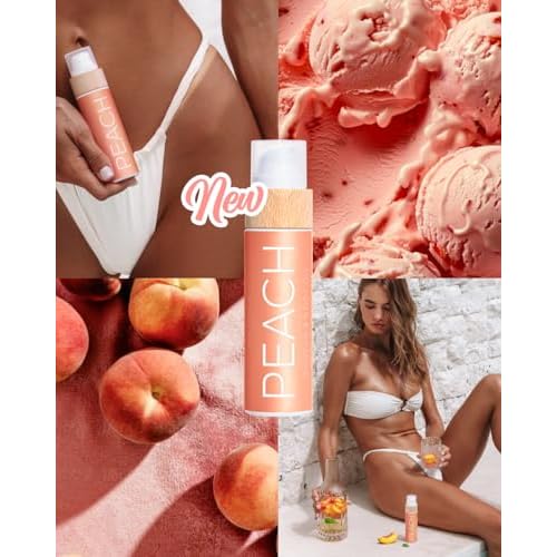 COCOSOLIS PEACH Tanning Accelerator - Organic Tanning Oil with Vitamin E & Peach Fragrance for Fast Intense Tan - Tanning Enhancer for Rich Tan - Nourishing Body Lotion