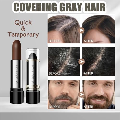 Hair Color Touch-Up Stick, Gray Hair Coverage Pen, 4-Pack