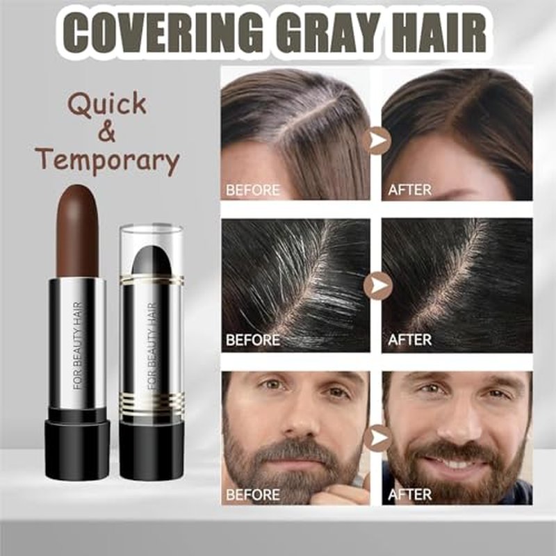 Hair Color Touch-Up Stick, Gray Hair Coverage Pen, 4-Pack