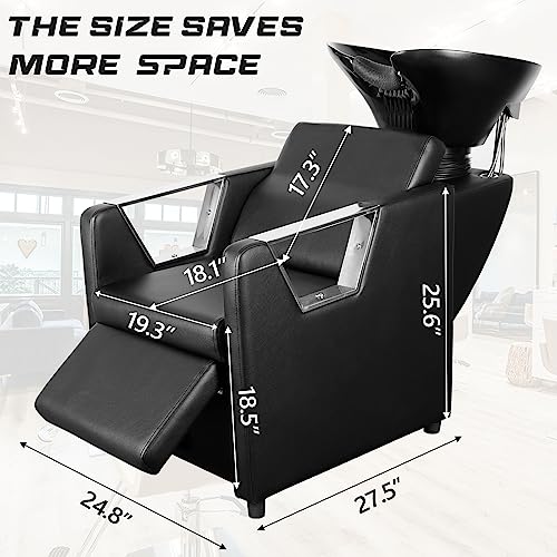 Polar Aurora Backwash Shampoo Chair with Adjustable Bowl