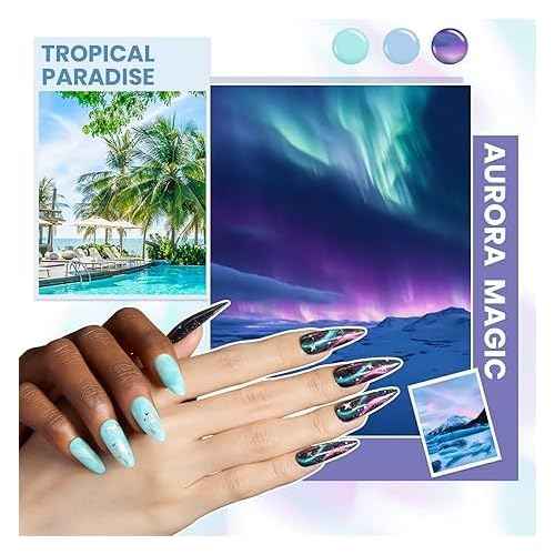 Beetles Gel Nail Polish kit with UV Light, 108 PCS 55 Colors Valentines Gel Polish Set Base Coat Glossy Matte Glitter Top Coat Gel Polish Glitter Red Green Brown Purple Pink Cat Eye Gel Gift for Women