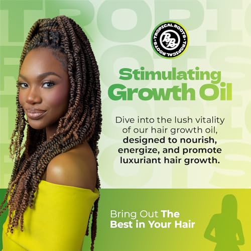 Bronner Brothers Tropical Roots Growth Oil, 8 Fl Oz