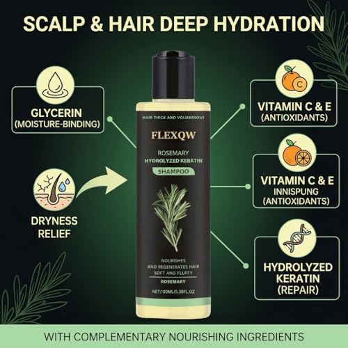 Organic Rosemary Hair Growth Shampoo with Keratin Treatment