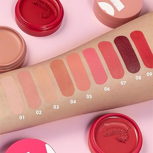 Cream Blush Palette - 9 Colors, Buildable, Waterproof & Long-Lasting