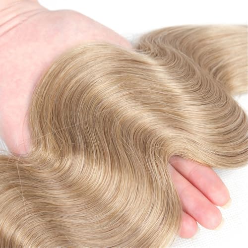 Ash Blonde Body Wave Human Hair Bundles 14 16 18 Inch