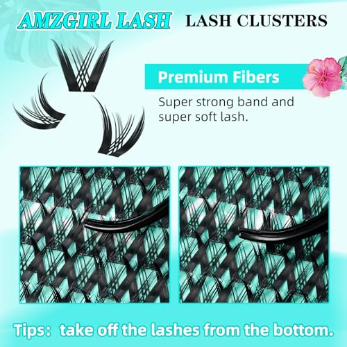 Lash Clusters Manga 168Pcs Eyelash Cluster Wet Look Ultra-Thin Invisible Lash Band Eyelashes Extensions Spiky Anime Wide Span Lashes(Kitten,C-10mm)