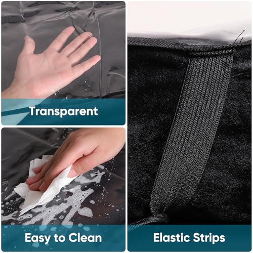 Transparent Protector for Curvy Lash Bed Topper,Plastic Waterproof Protector for Massage Bed Topper