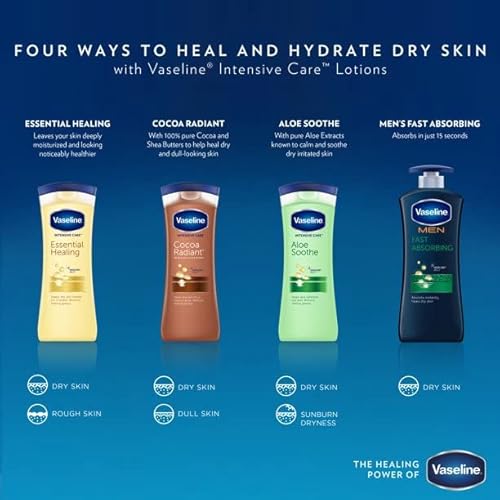 Vaseline Intensive Care Lotion for Dry Skin, Aloe Soothe, 10 FL OZ