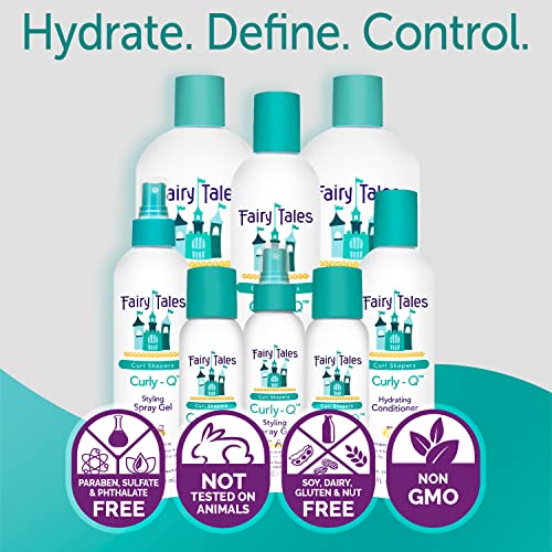Fairy Tales Curly-Q Hydrating Shampoo and Conditioner for Kids - Paraben, Sulfate, Gluten and Nut Free - For All Curl Types Including Multi Cultural Hair ? 32 Oz (2 Pack)