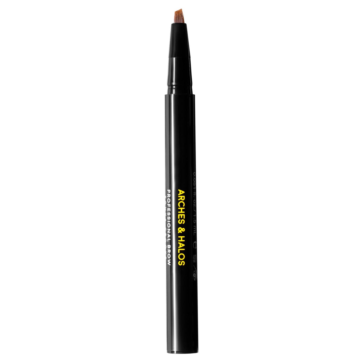 Arches & Halos Angled Bristle Tip Waterproof Brow Pen - Water Based And Smudge Proof - Fills In Sparse Eyebrows And Gives Fuller Effect - Covers Scars Or Overplucked Brows - Sunny Blonde - 0.051 Oz