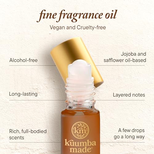 Kuumba Made Tunisian Opium Fragrance Oil, Long-Lasting Small-Batch Perfume Roller, Vegan, Alcohol-Free, 0.15 Fl Oz