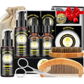XIKEZAN Gifts for Men, Beard Kit for Mens Care & Grooming with Sweet Tobacco Beard Oils,Wash,Conditioner,Balm,Brush,Comb,Scissors,Cool Birthday Valentines Fathers Christmas Gifts for Men Him Husband