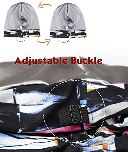 Adjustable Satin Lined Sleep Cap for Dreadlocks & Curly Hair