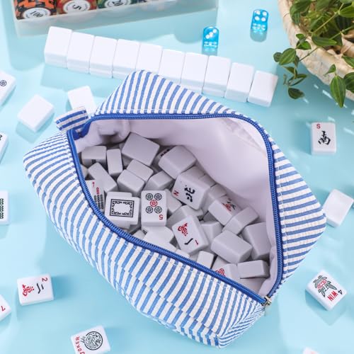Sunnymove Thickened Mahjong Tile Storage Bag with Zipper - 10.4"x5.6"