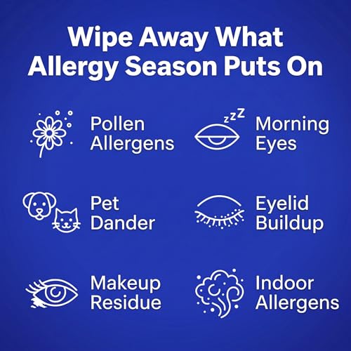 Allergy Eye Wipes for Dry Itchy Eyes - 30 Count