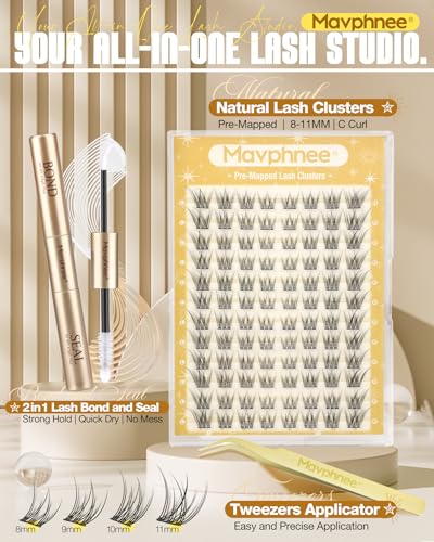 Natural Lash Clusters Kit 8-12MM Cat Eye with Glue
