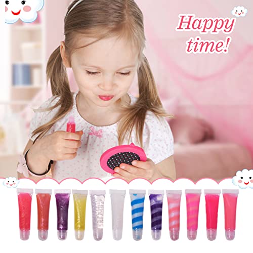12-Piece Kids Lip Gloss Set with Unicorn Case