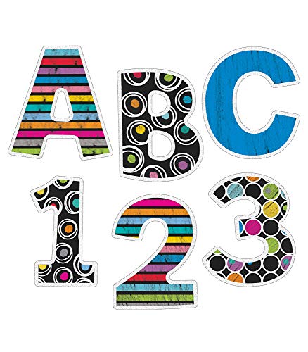 Carson Dellosa 152-Piece 3" Colorful Bulletin Board Letters for Classroom, Alphabet Letters, Numbers, Punctuation & Symbols, Cutout Letters for Bulletin Board, White Board and Colorful Classroom Decor