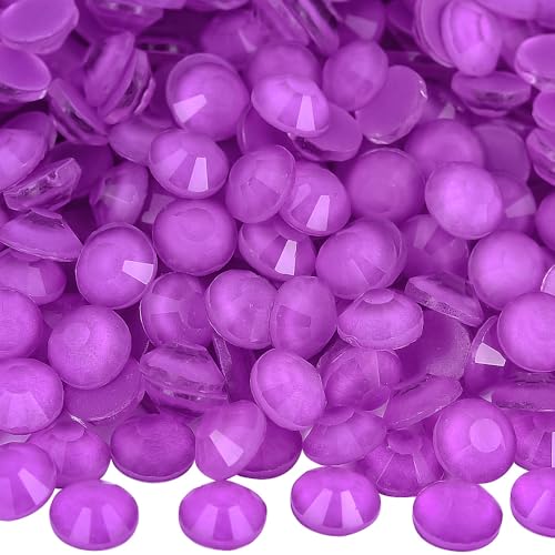 Blinginbox Flatback Rhinestones Round Gems, 1440pcs Neon Gems Non Hotfix Crystal Rhinestones,New Amethyst neon,SS20.