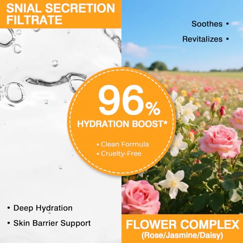 Snail Mucin Facial Travel Size Skin Care Set Kit for Women Teen Glass Skincare Routine Gift Set for Womens Mom Wife Teenager Girl Birthday Trendy Stuff Christmas Gifts Stocking Stuffers