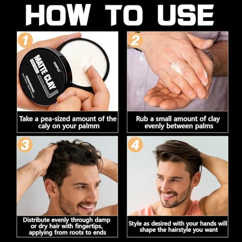 Goiple Men's Hair Styling Clay - Firm Hold, Matte Finish 120g