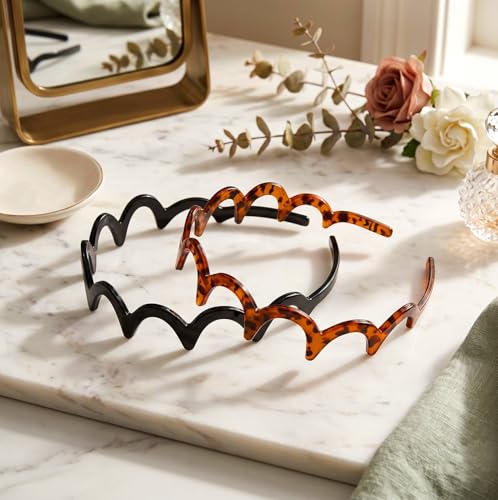Women’s Zig Zag Headbands with Teeth – Non-Slip Hair Accessories for Volume & Styling